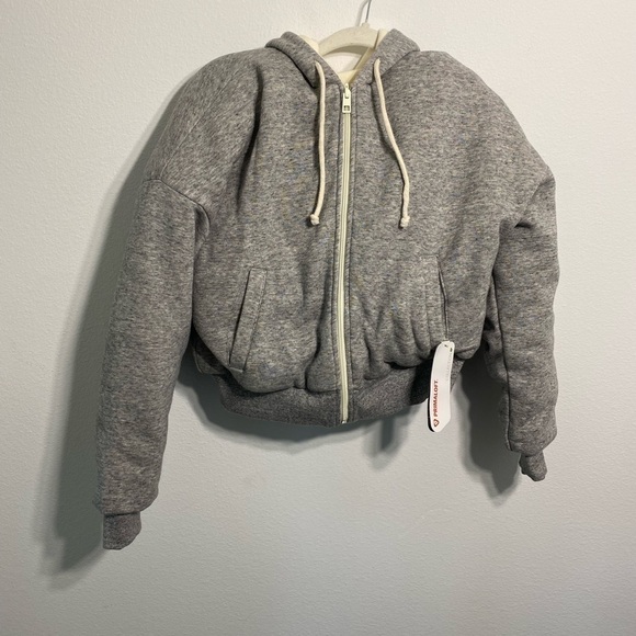 NEW Madewell MWL Reversible Puffer Hoodie Jacket XS - Picture 2 of 10